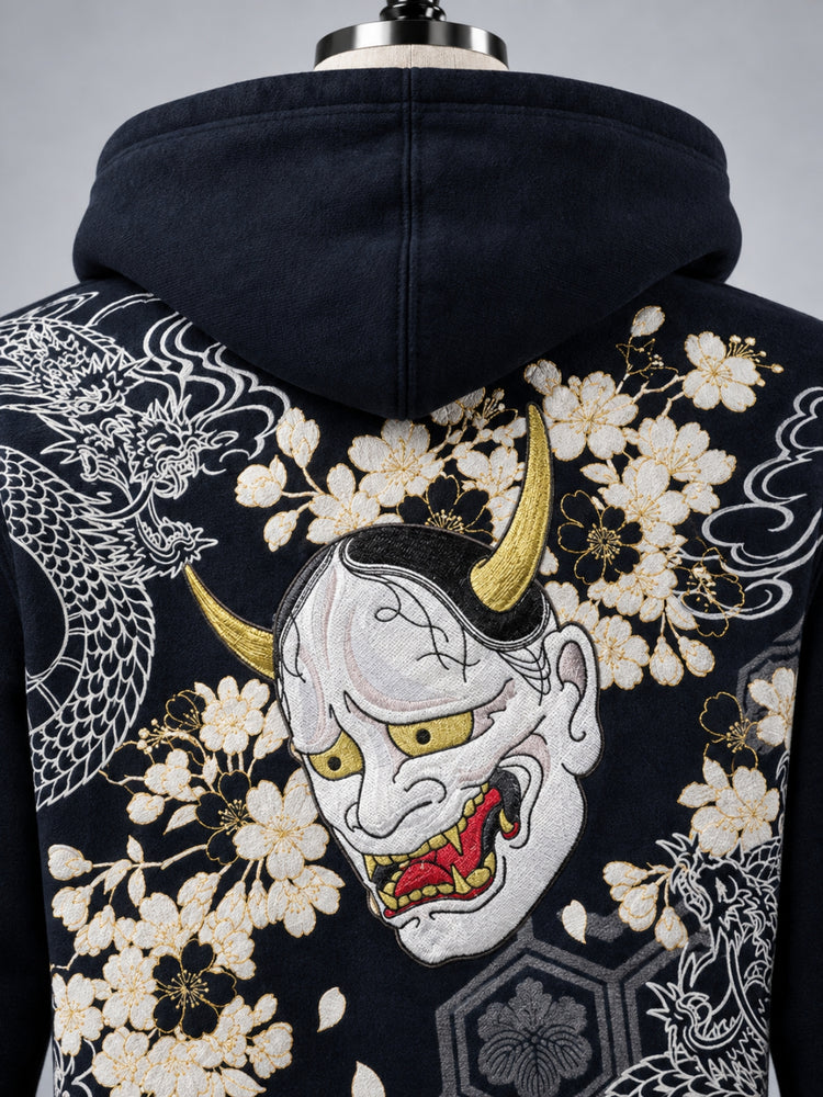 SUKAMAN 21 — HANYAZAKURA ZIP HOODED JACKET