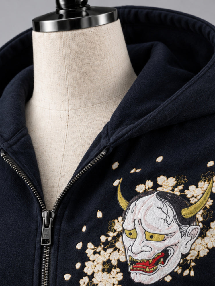 SUKAMAN 21 — HANYAZAKURA ZIP HOODED JACKET