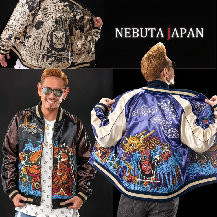 High-end Yokosuka SOUVENIR JACKET Ukiyo-e Dragon King Takeda Sadakiyo fully embroidered reversible jacket