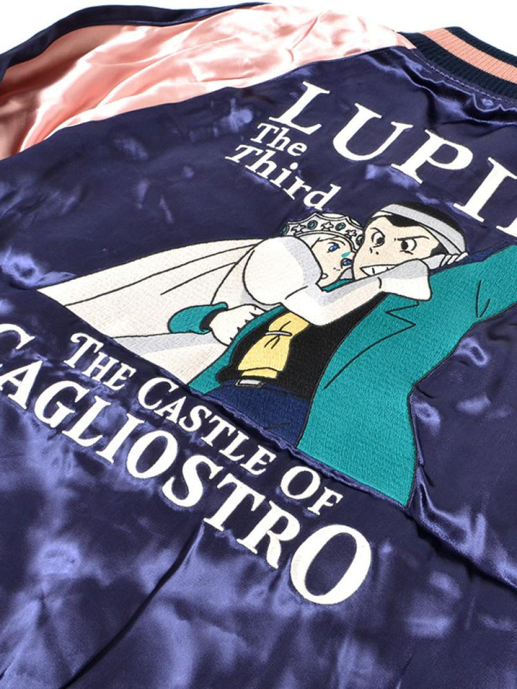 Japanese cartoon animation anniversary collaboration heavyweight embroidered Yokosuka reversible raglan shoulder long-sleeved jacket