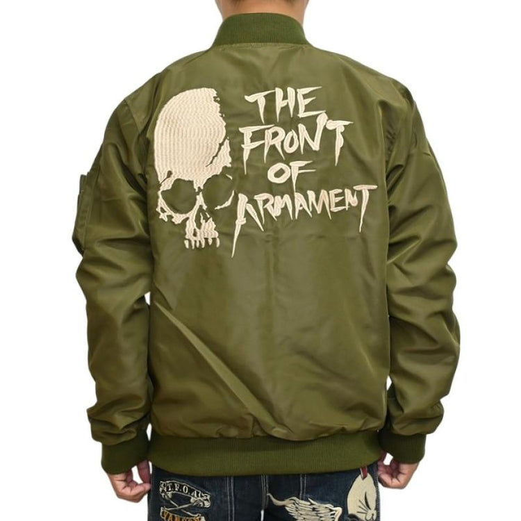 Armed Front: TFOA's death rabbit embracing seven generations of skeletons, heavily embroidered Yokosuka, reversible MA-1 jacket