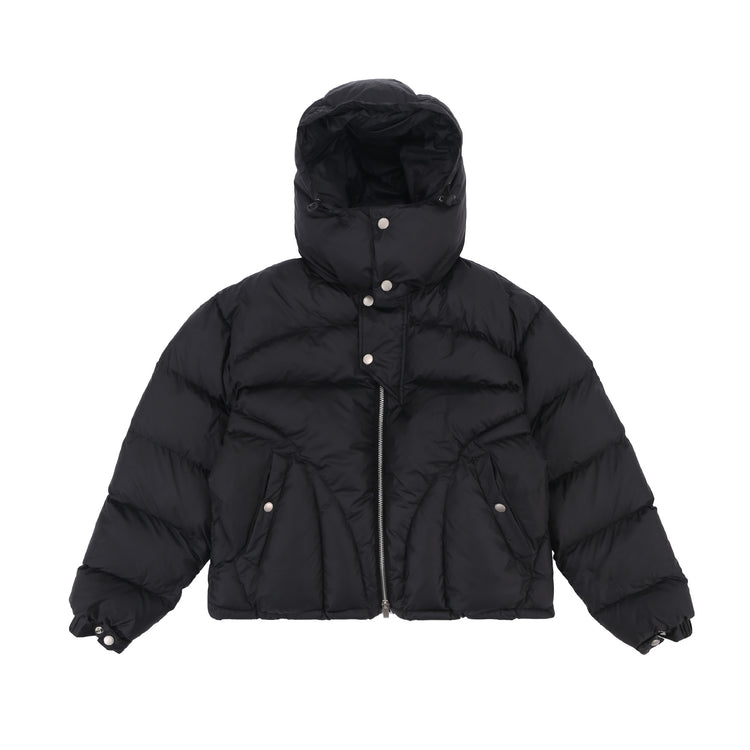 Qihong Clothing Society, American retro trend, niche functional design, hooded, thickened, casual autumn and winter zipper jacket, cotton clothes for men