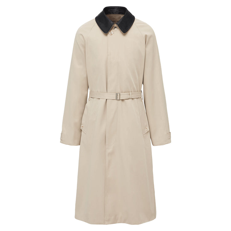 TAICHIISM "Leather collar and three-proof three-proof waist-tightened atmosphere, three-proof versatile leather collar, elegant leather collar spliced coat