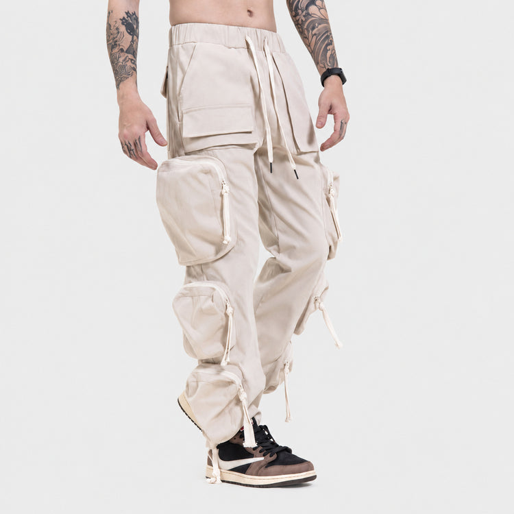 Lanhai Men's Wear 2025 Autumn and Winter New European and American Fashion Brand Multi-Pocket High Street Functional Casual Cargo Pants Men's Trend