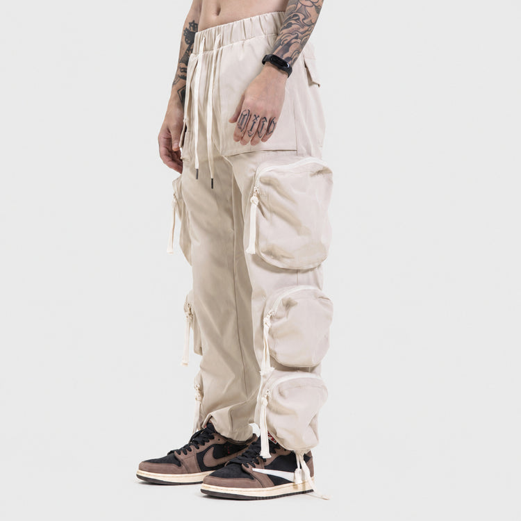 Lanhai Men's Wear 2025 Autumn and Winter New European and American Fashion Brand Multi-Pocket High Street Functional Casual Cargo Pants Men's Trend