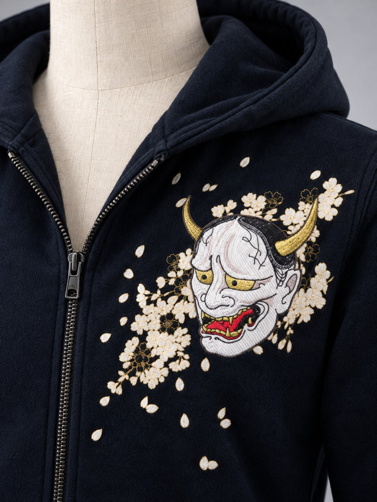 SUKAMAN 21 — HANYAZAKURA ZIP HOODED JACKET