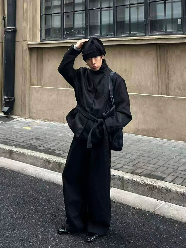 TAICHIISM "wool multi-form" lapel wool old money style short width British sense elegant short jacket