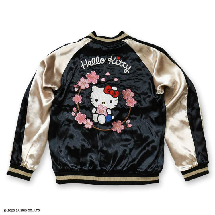 High-end Yokosuka HelloKitty Sakura Mt. Fuji Crescent Moon Embroidery Reversible Loose Jacket Jacket