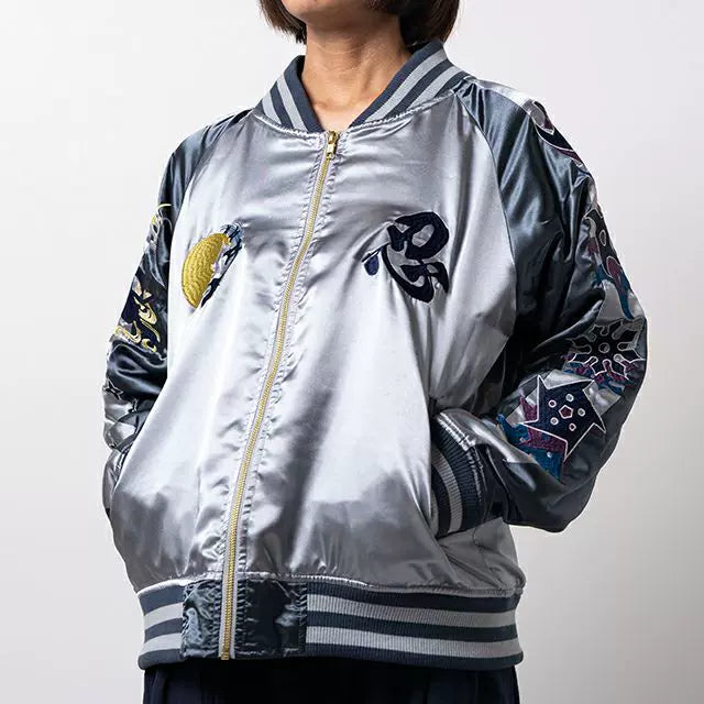 Small amount Chaos Samurai Ninja High-end sukajan Yokosuka full embroidery color-blocking jacket jacket