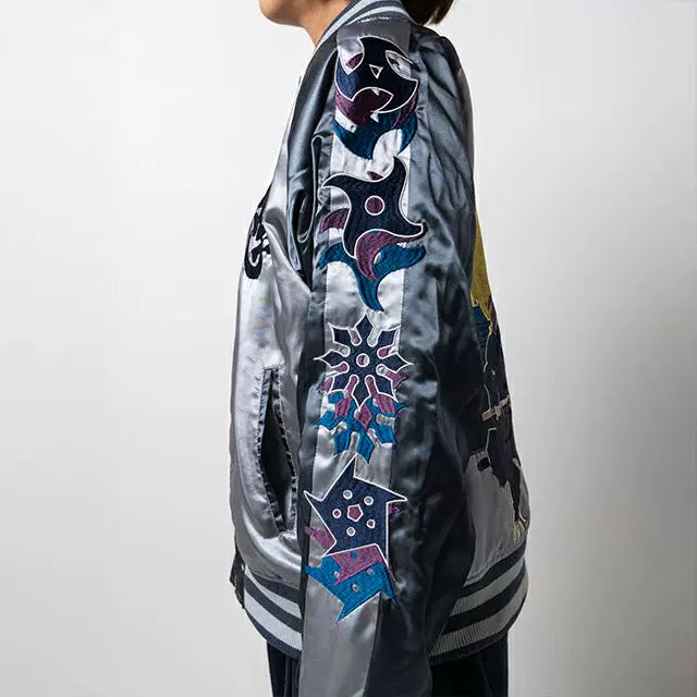 Small amount Chaos Samurai Ninja High-end sukajan Yokosuka full embroidery color-blocking jacket jacket
