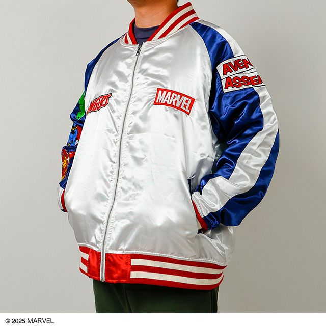 Limited quantity Avengers high-end Sukajan Yokosuka full embroidery color-blocked jacket