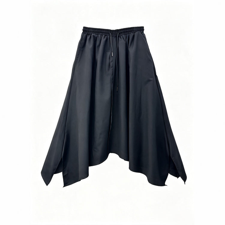 Japanese-style dark stand-collar long-sleeve shirt, loose drape Tencel shirt for men and women, pleated casual Lyocell top