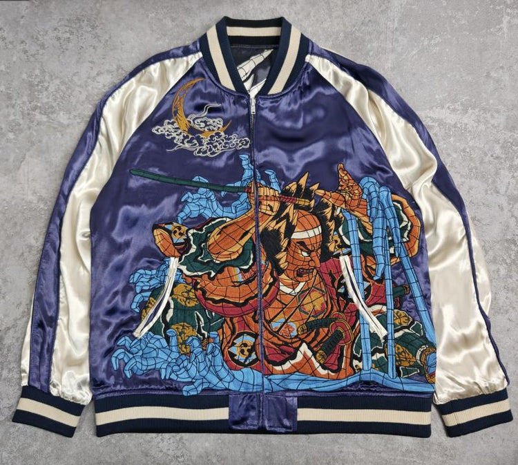 High-end Yokosuka SOUVENIR JACKET Ukiyo-e Dragon King Takeda Sadakiyo fully embroidered reversible jacket