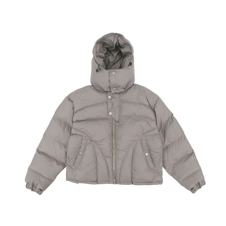 Qihong Clothing Society, American retro trend, niche functional design, hooded, thickened, casual autumn and winter zipper jacket, cotton clothes for men