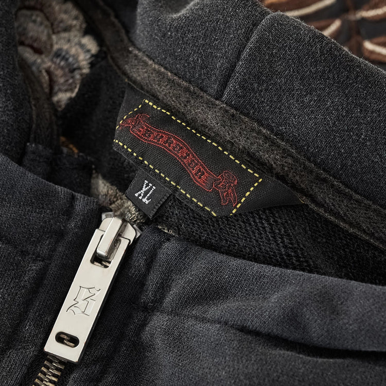 Sukajan Kokuchao Yokosuka Heavy Industries dragon and tiger embroidered sweatshirt men's hooded cardigan, spring-autumn vintage style
