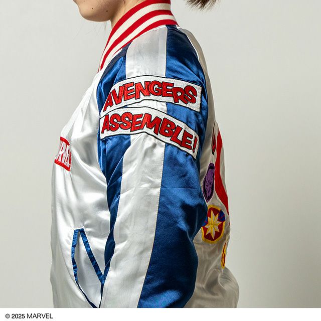 Limited quantity Avengers high-end Sukajan Yokosuka full embroidery color-blocked jacket