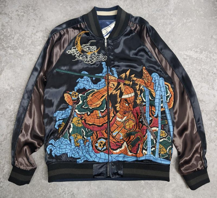 High-end Yokosuka SOUVENIR JACKET Ukiyo-e Dragon King Takeda Sadakiyo fully embroidered reversible jacket