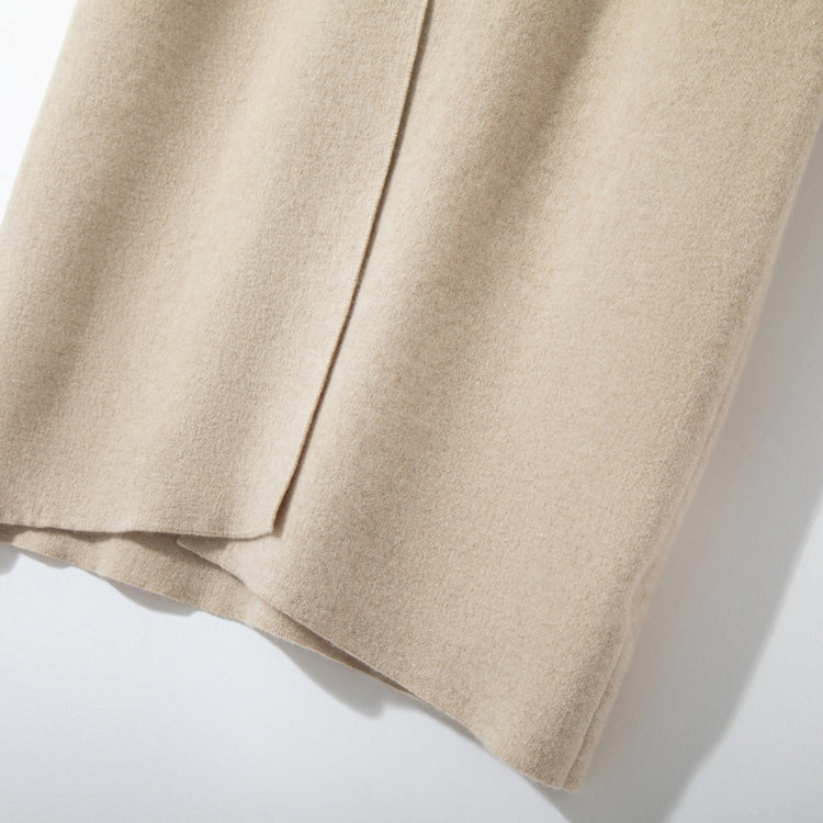 Flat bathrobe style ~ High-count, high-density Consignee 100% pure cashmere knit sweater for women, slimming air-layer coat