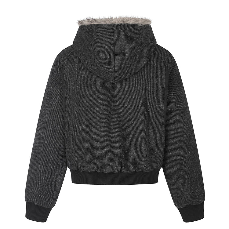 Vintage jacket, irregular button design, hooded cotton jacket for men, thickened warm, loose cotton jacket cross-border men's wear