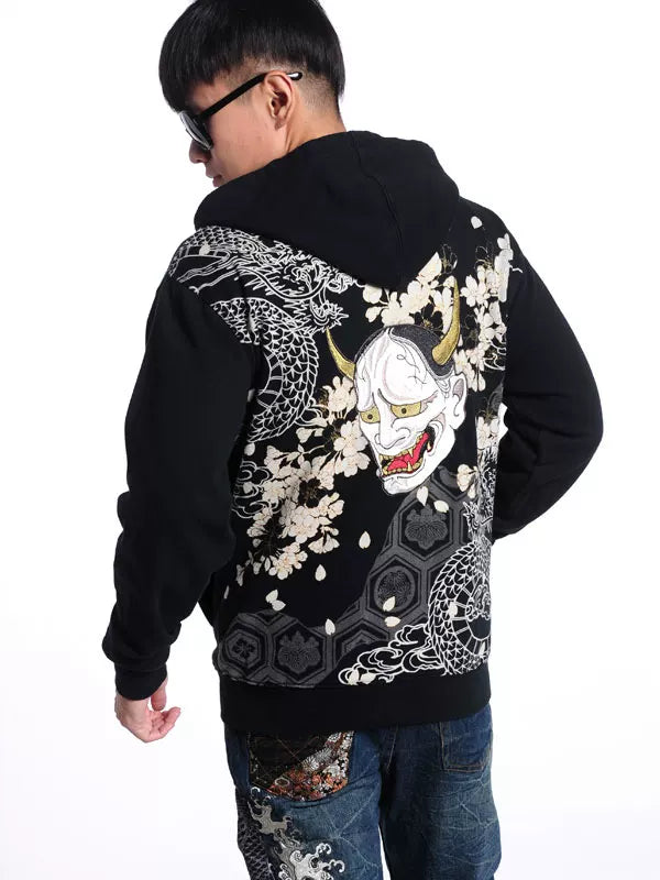 Japanese featuresYokosuka, Japanese and handle, high-end embroidery, men's cardigan, hooded sweatshirt, personality, and souvenir