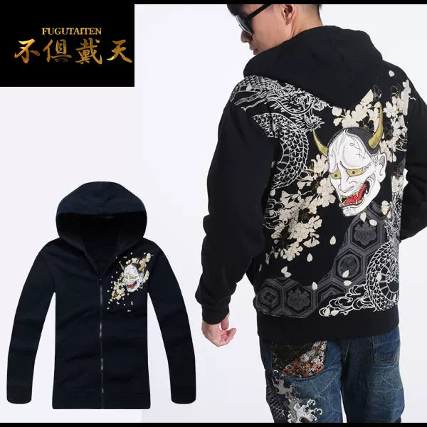 Japanese featuresYokosuka, Japanese and handle, high-end embroidery, men's cardigan, hooded sweatshirt, personality, and souvenir