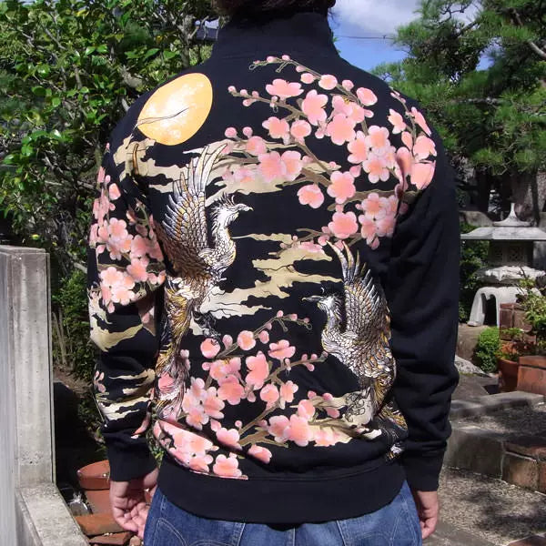 Tsuki Rabo Yokosuka Kazuka Tattoo Tattoo Limited Japanese Embroidery Fleece Sweater Cardigan Cardigan Male Phoenix