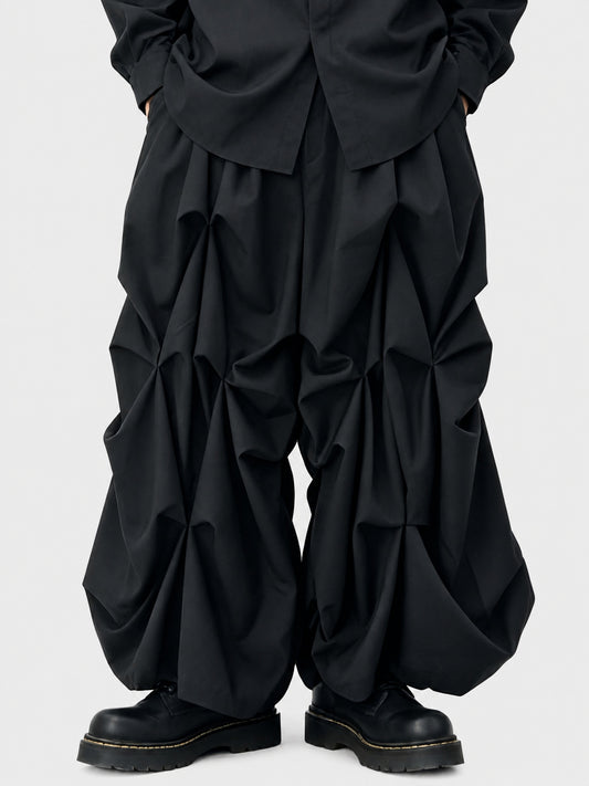 B72 Japanese Dark Design Men's Wide-Leg Skirt Pants Loose High-Waist Yamamoto Style Autumn Casual Nine-Point Pants Trendy