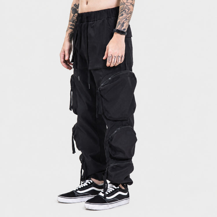 Lanhai Men's Wear 2025 Autumn and Winter New European and American Fashion Brand Multi-Pocket High Street Functional Casual Cargo Pants Men's Trend