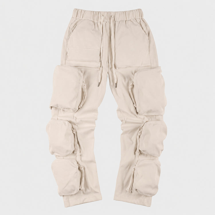 Lanhai Men's Wear 2025 Autumn and Winter New European and American Fashion Brand Multi-Pocket High Street Functional Casual Cargo Pants Men's Trend